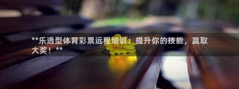 焦点娱乐有限公司官网：**乐透型体育彩票远程培训：提